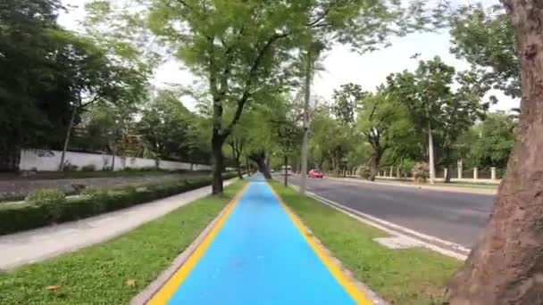 Carril Bici Deporte Ciudad — Vídeos de Stock