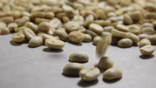 1080P 超慢有机干咖啡豆 Espreso 天然食品和饮料 — 图库视频影像