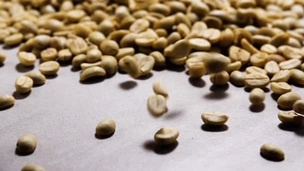1080P Süper Yavaş Organik Kuru Kahve Çekirdekleri Espreso Doğal Yiyecek — Stok video