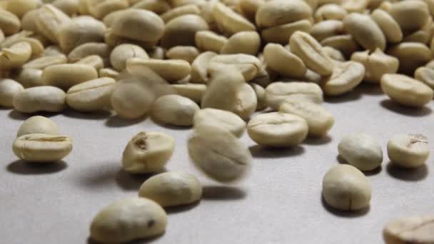 Organik Kuru Kahve Çekirdekleri Espreso Doğal Yiyecek Içecekler — Stok video