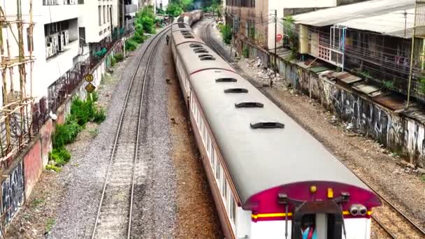 Diesel Train Running Old 105 Year Old Railway Tracks Transporting — Stock Video