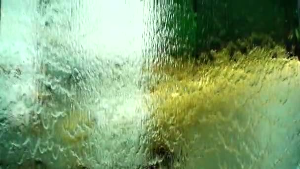 1080 Super Slow Water Curtain Close Water Abstract Background — Stock Video