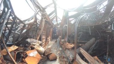 4k Yangın Chatuchak hafta sonu pazar demir rushrusted çelik örgü kaza sigorta iş piyasası sonra