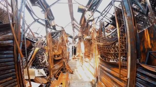 HD 1080p Après le feu Chatuchak week-end marché fer rushRouillé maille d'acier accident assurance marché des affaires 