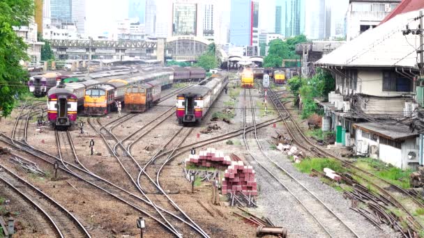 Diesel Train Running Old 105 Year Old Railway Tracks Transporting — Stock Video