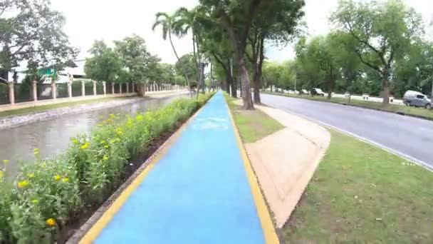 Piste Cyclable Amd Courir Dans Les Sports Ville — Video