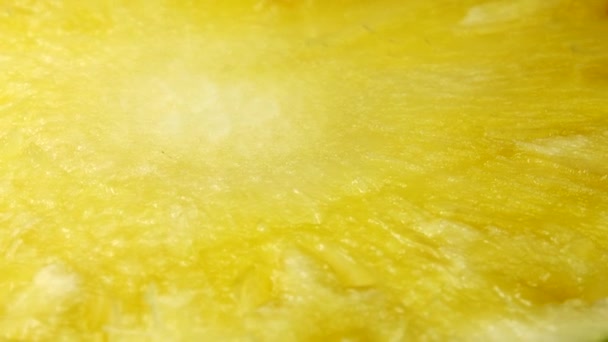 Pedaços Cortados Deliciosa Fruta Abacaxi Comida Tropical Rodar — Vídeo de Stock