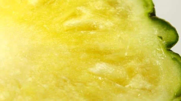 Skivade Bitar Läcker Ananas Frukt Tropisk Mat Rotera — Stockvideo