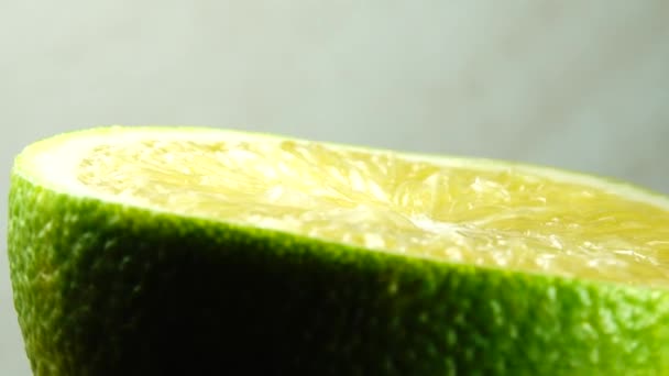 Makro Záběr Pomerančového Ovoce Rotace Close Čerstvé Citrusově Oranžové Žulové — Stock video