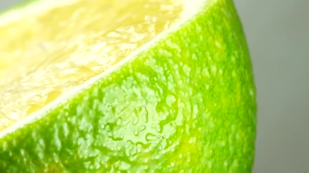 Makro Skott Apelsin Frukt Och Rotera Närbild Färsk Citrus Apelsin — Stockvideo