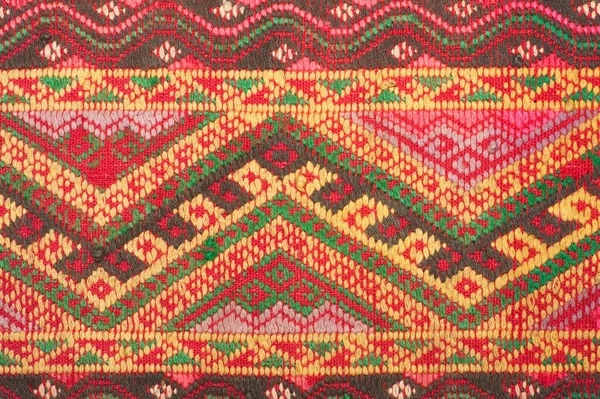 Mais 100 Anos Idade Colorido Tailandês Artesanato Peruano Estilo Tapete Imagem De Stock