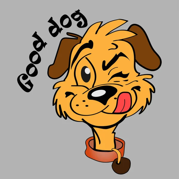 Cici köpek. Cici köpek. Şirin komik köpek, çizgi film vektör çizimi. Komik köpek.