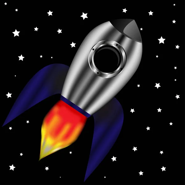 Raket lancering. — Stockvector