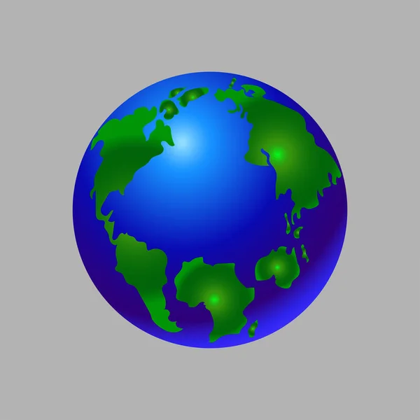 Planeta Tierra plana icono . — Archivo Imágenes Vectoriales