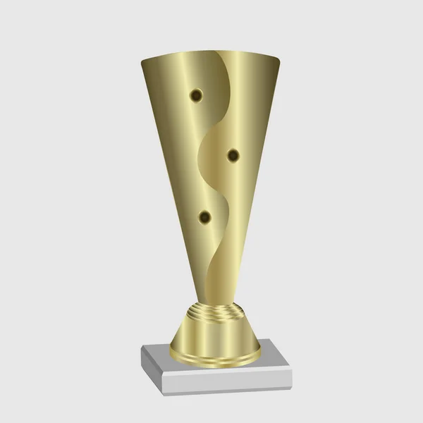 Vector winnaar cup lichte achtergrond. Gold Cup voor de winnaars. Uitreiking voor de eerste plaats in de wereldcompetitie — Stockvector
