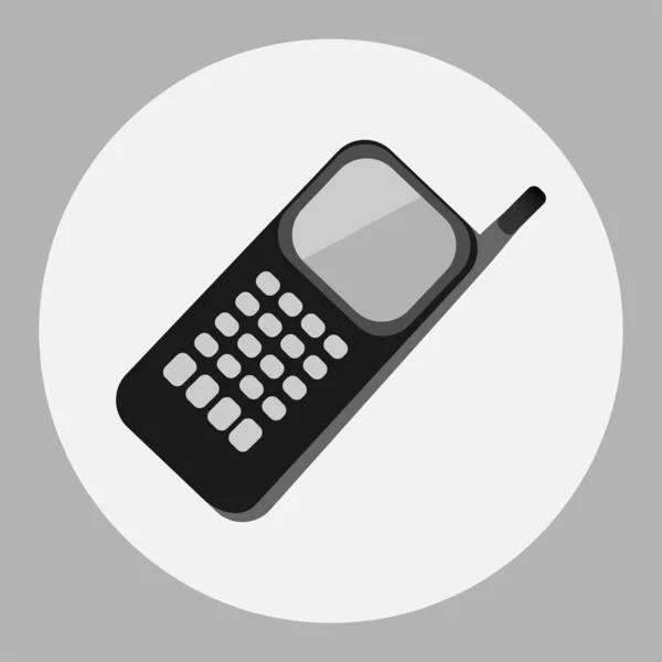 Teléfono icono vector aislado. teléfono móvil de diseño plano. Icono de comunicación — Vector de stock