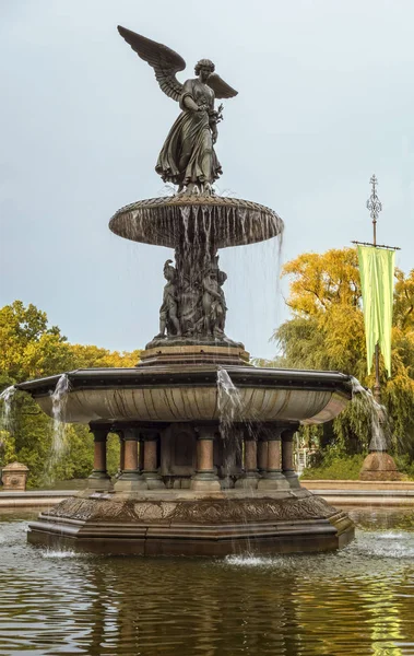 Betshedské Fontáně Central Parku New Yorku Socha Byla Původně Odhalena — Stock fotografie