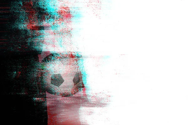 Abstrakter Grunge-Fußballer — Stockbild Abstrakter Grunge Fußballer — Stockfoto