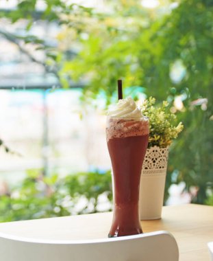 Buz kakao ahşap tablo.