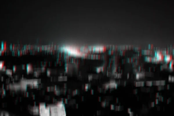 Abstrato Iluminação Cityscape Ruído Falha Erro — Fotografia de Stock
