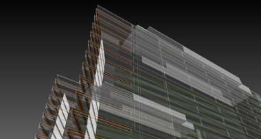 Soyut mimari çizim, illüstrasyon