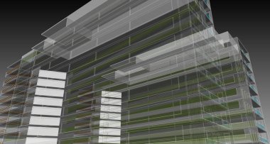 Soyut mimari çizim, illüstrasyon