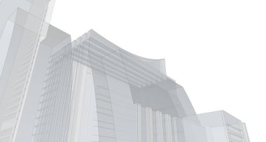 Soyut mimari çizim, illüstrasyon