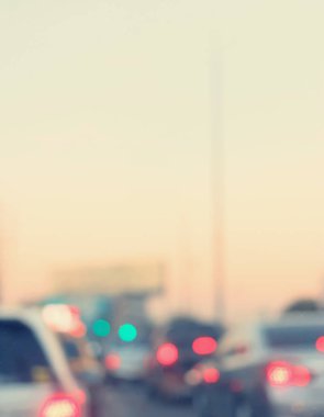 Araba ışık sokak-retro filtre üzerinde bulanıklık