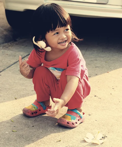 Anak Anak Asia Filter Retro — Stok Foto