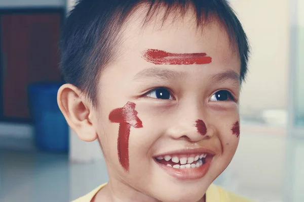 Portrait Little Boy Enjoying His Painting Education — Stock Photo, Image