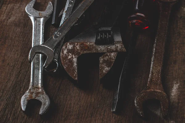 Tool Renovation Grunge Wood — Stock Photo, Image