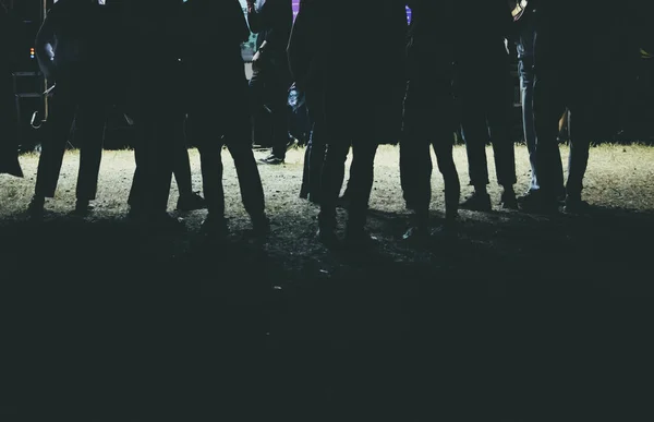 Human Legs People Which Waiting Music Festival — Stock Photo, Image