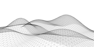 Soyut arazi kablosuz manzara arkaplanı.