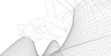 Soyut mimari çizim, illüstrasyon