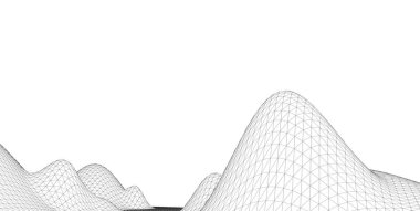 Soyut arazi kablosuz manzara arkaplanı.