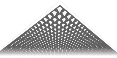 3d illüstrasyon mimarisi bina perspektif çizgileri.