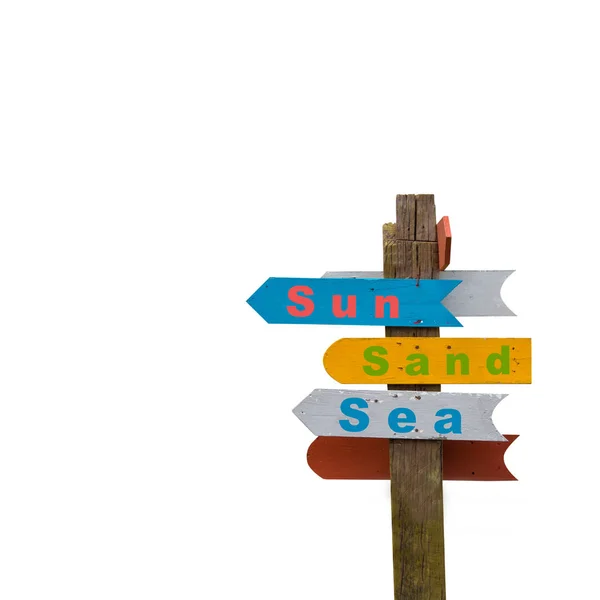 Colorful wooden sign, Travel sign, Holiday