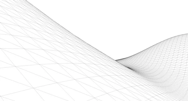 Geometrisk Baggrund Abstrakt Skitse Arkitektonisk Konstruktion Wireframe - Stock-foto