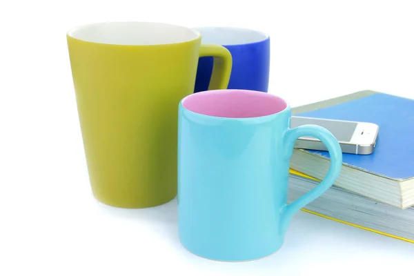 Bunte Kaffeetasse, Kaffeepause, Café, Koffein, Aroma — Stockfoto