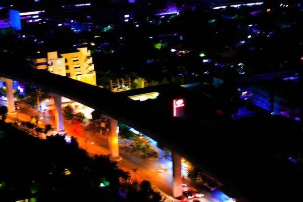 Abstrakt rörelse stad nattbelysning. — Stockfoto