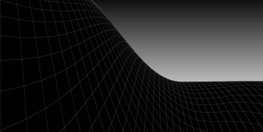 Soyut 3d tel kafes arazi ,3d İllüstrasyon, Anahat eğrisi