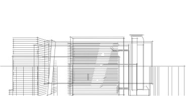 3d illüstrasyon mimarisi bina perspektif çizgileri.