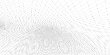 Soyut 3d tel kafes arazi ,3d İllüstrasyon, Anahat eğrisi