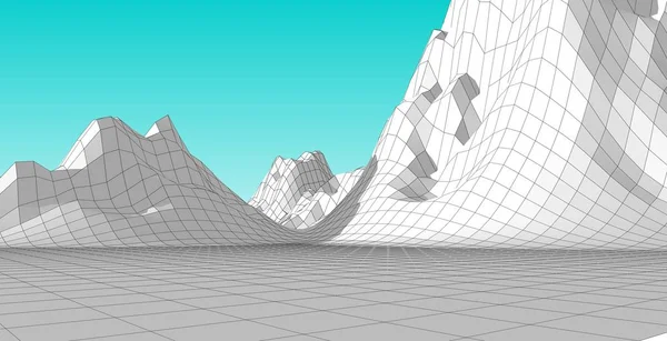 Arazi, dağlar, çöl, kum ulağı, Dünya'nın arka plan kavramı İllüstrasyon