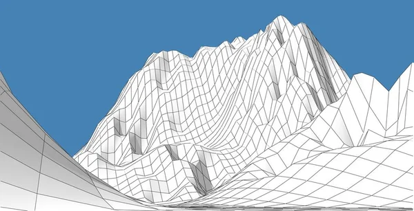 Arazi, dağlar, çöl, kum ulağı, Dünya'nın arka plan kavramı İllüstrasyon