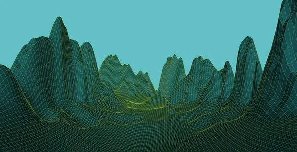 Ilustrace Terénu Hory Poušť Písečné Duny Koncepce Pozadí Země — Stock fotografie