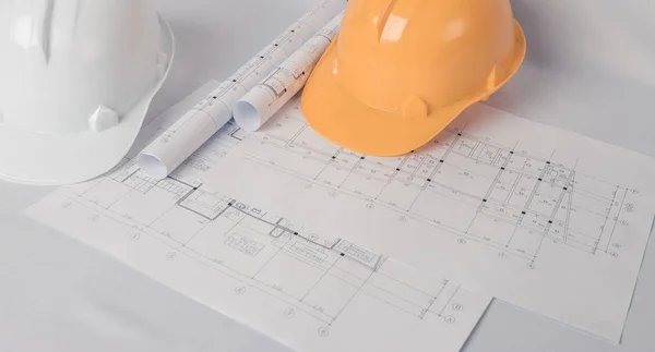 Arquitecto Concepto Ingeniero Representa Estilo Trabajo Arquitectos Ingenieros Con Dibujos — Foto de Stock