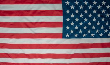Yakın plan Amerikan bayrağı, fotokopi alanı olan ABD bayrağı. Üst görünüm