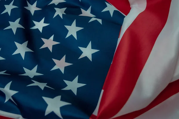 Збільшений Американський Прапор Прапор Сша Копіювальним Простором Краєвид — стокове фото