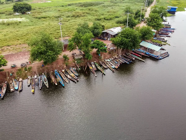 Viele Fischerboote Landen Der Lagune Und Warten Darauf Fisch Fangen — Stockfoto